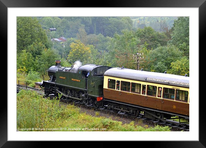 Severn Valley Railway GWR 51XX Class locomotive Framed Mounted Print by William Kempster