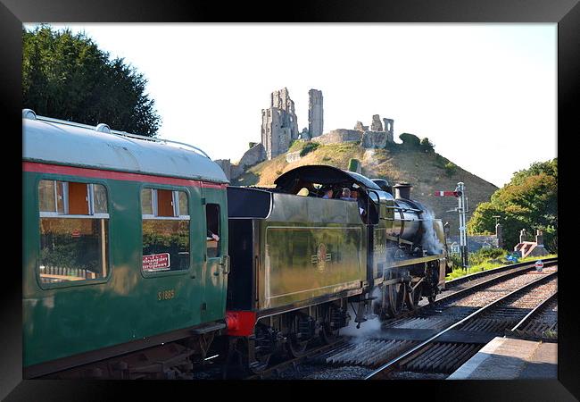 Corfe Castle Station Framed Print by William Kempster