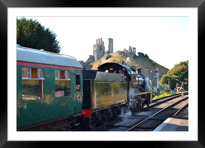 Corfe Castle Station Framed Mounted Print by William Kempster
