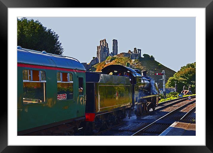 Corfe Castle Station Framed Mounted Print by William Kempster