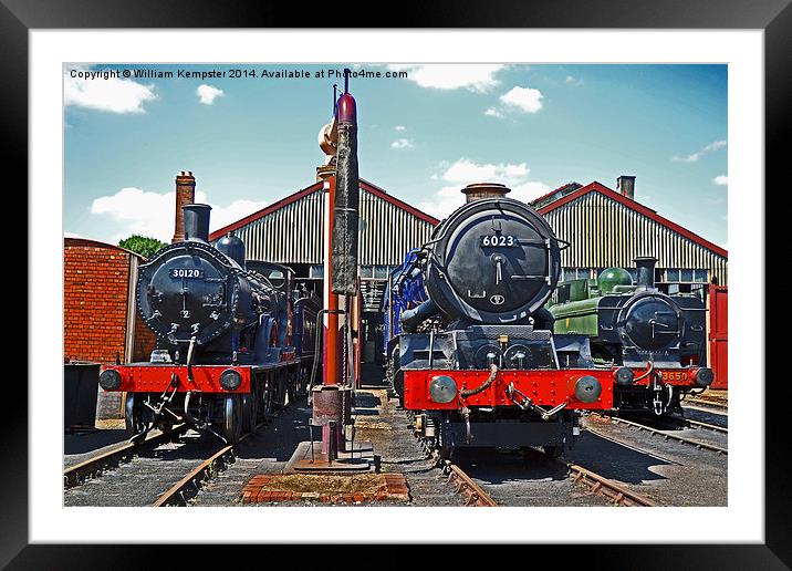 Didcot Engine Shed Framed Mounted Print by William Kempster