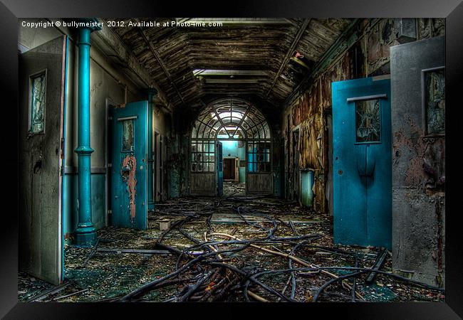 :Electric Corridor: Framed Print by bullymeister 