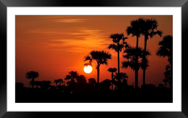 Sunset at Visakhapatnam INDIA Framed Mounted Print by