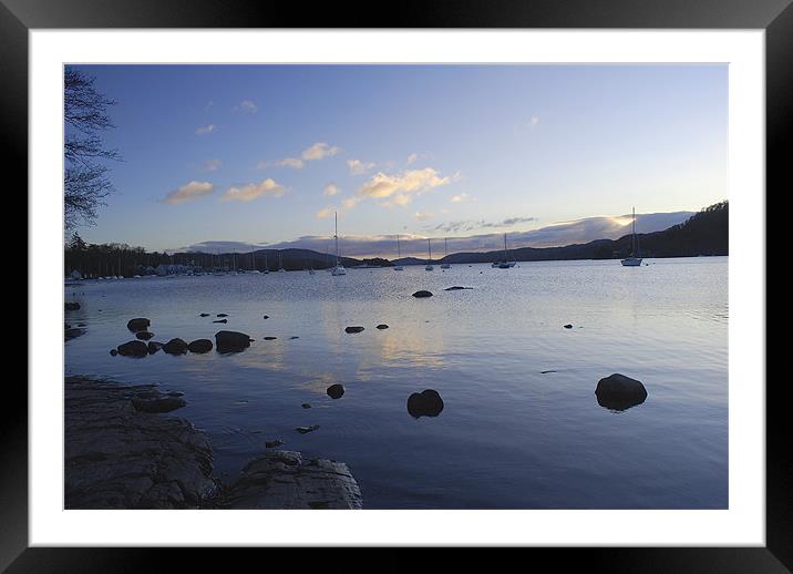 Evening, Lake Windermere Framed Mounted Print by Scott  Paul