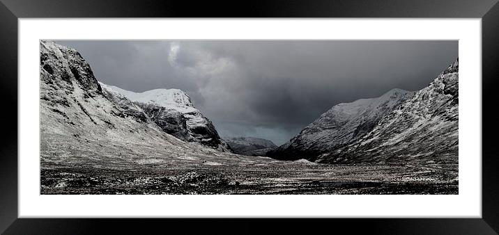 Glencoe Winter Valley Framed Mounted Print by Andy Freeman