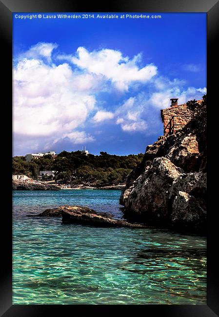 The Majorca Beach House Framed Print by Laura Witherden
