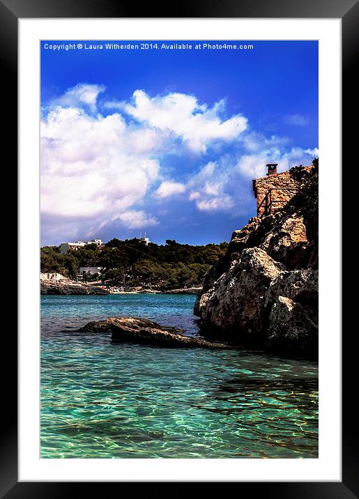 The Majorca Beach House Framed Mounted Print by Laura Witherden