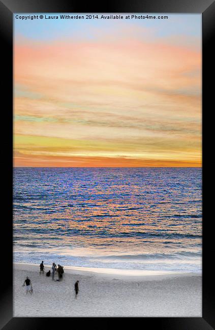 Sundown at Cottesloe Framed Print by Laura Witherden