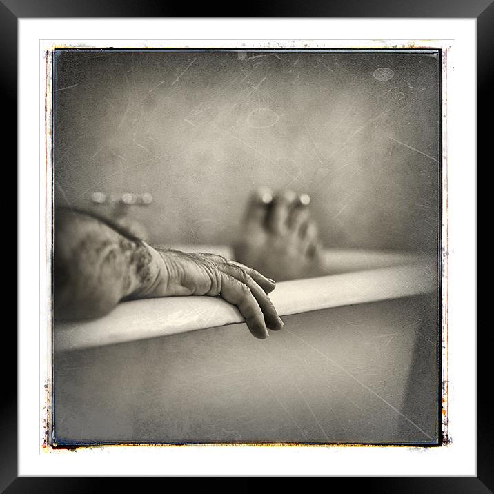 Le dernier bain (The last bath) Framed Mounted Print by Abdul Kadir Audah