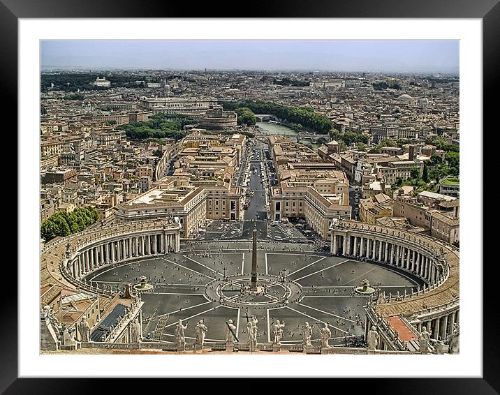Aerial view of the Vatican Framed Mounted Print by Abdul Kadir Audah