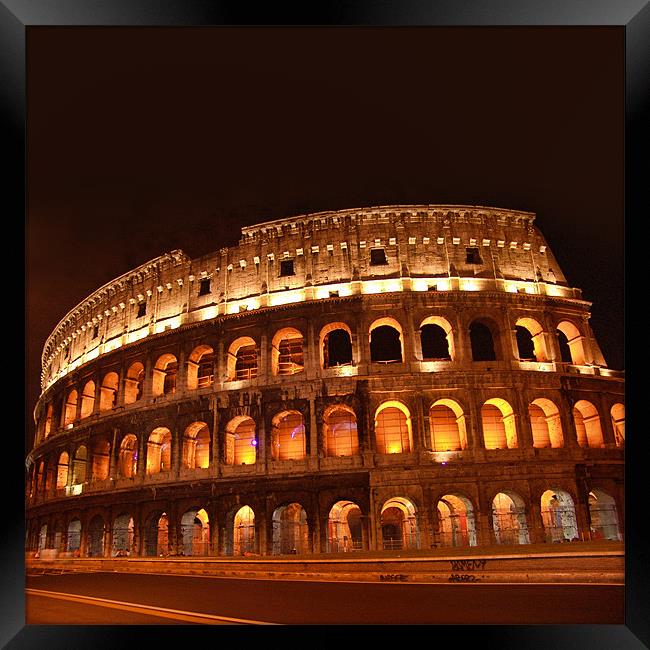 The Colosseum at night Framed Print by Abdul Kadir Audah