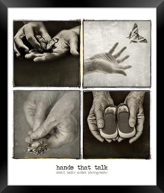 Hands that Talk - the sequel Framed Print by Abdul Kadir Audah