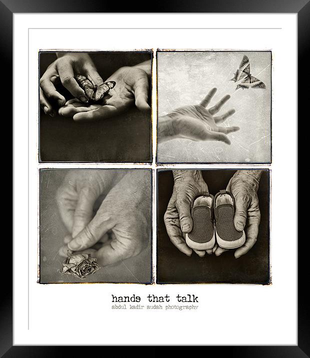 Hands that Talk - the sequel Framed Mounted Print by Abdul Kadir Audah