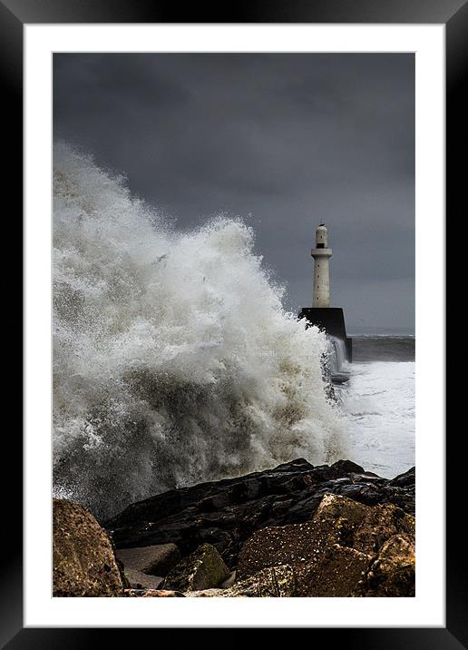 Stormy Seas Framed Mounted Print by Malcolm Smith