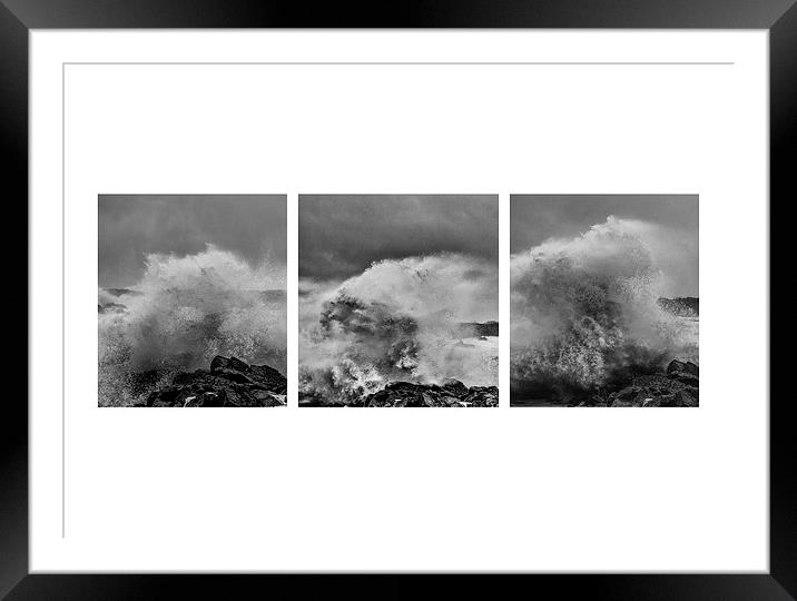 Storm Triptych Framed Mounted Print by Malcolm Smith