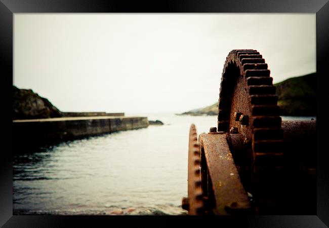 The old boat winch Framed Print by Malcolm Smith