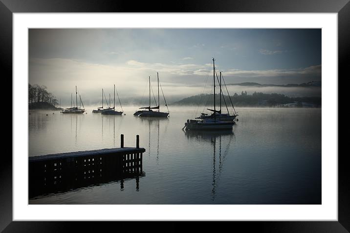 Windemere winter morning Framed Mounted Print by George Oxley