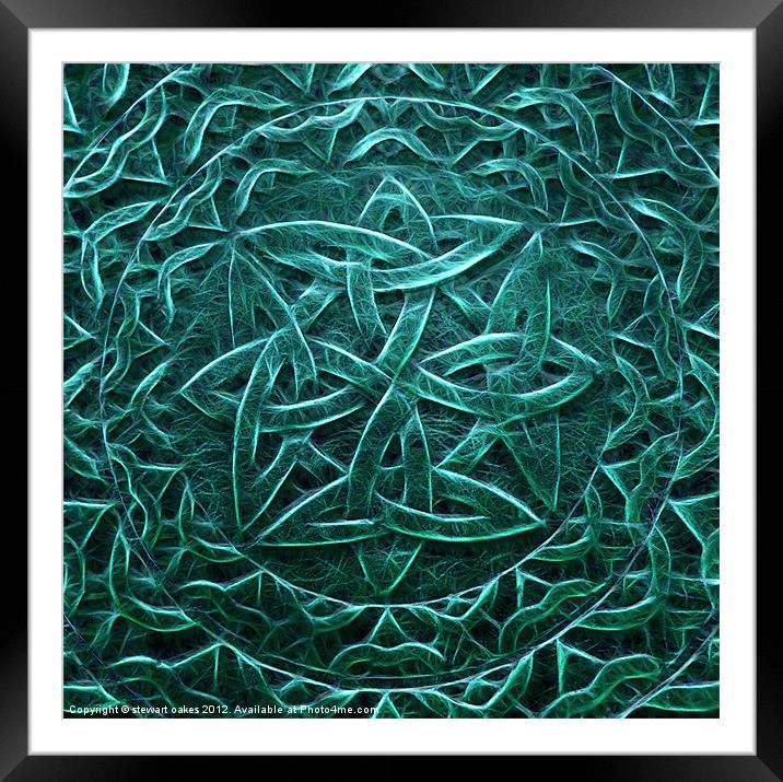 Celtic designs and patterns 25 Framed Mounted Print by stewart oakes