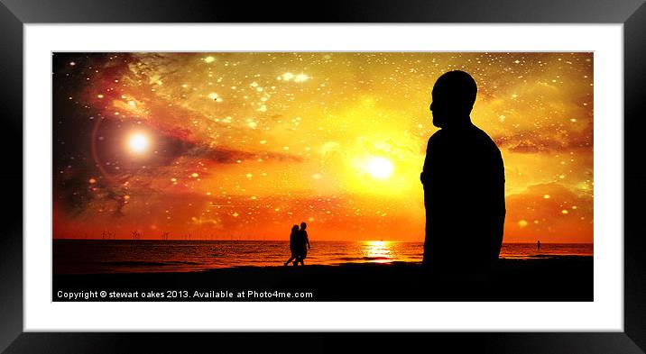 Crosby Beach ‘Another Place 2’ Framed Mounted Print by stewart oakes