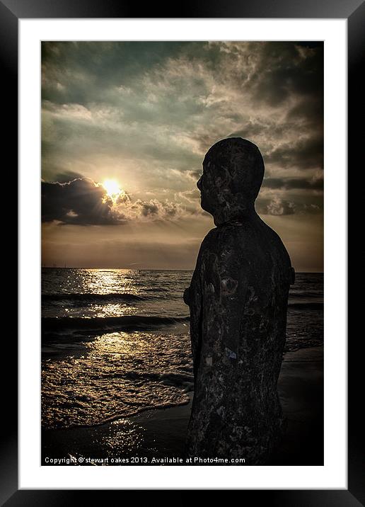 Another place crosby beach Framed Mounted Print by stewart oakes