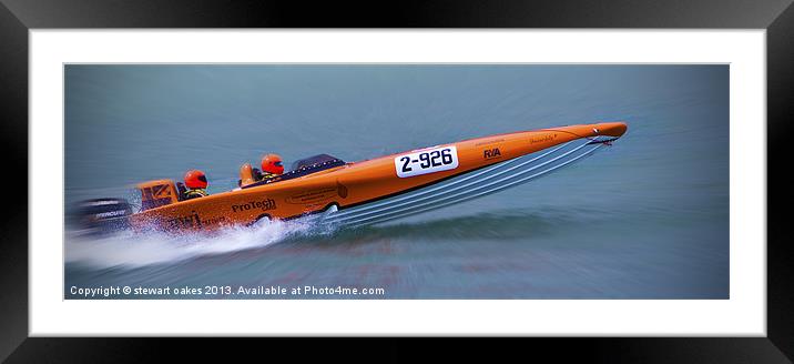 Powerboat Racing collection 2 Framed Mounted Print by stewart oakes