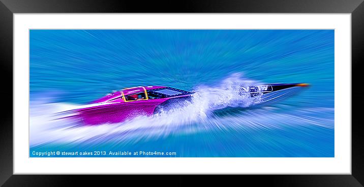Powerboat Racing collection 3 Framed Mounted Print by stewart oakes