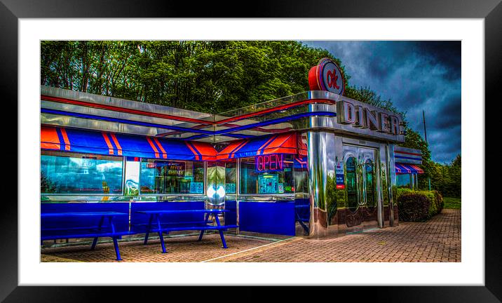 American Diner Framed Mounted Print by stewart oakes