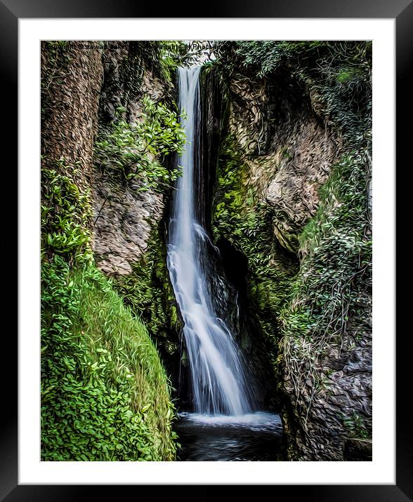 Dyserth Waterfall 2 Framed Mounted Print by stewart oakes