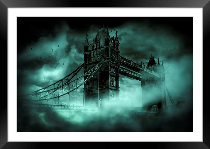 Tower Bridge 1894 Black out 2 Framed Mounted Print by stewart oakes