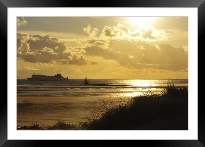 CROSBY BEACH Framed Mounted Print by Shaun Dickinson