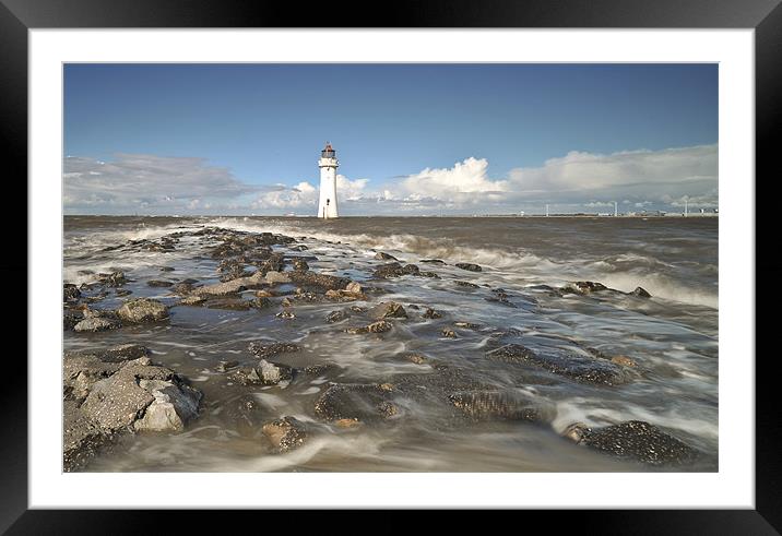 PERCH ROCK LIGHTHOUSE Framed Mounted Print by Shaun Dickinson
