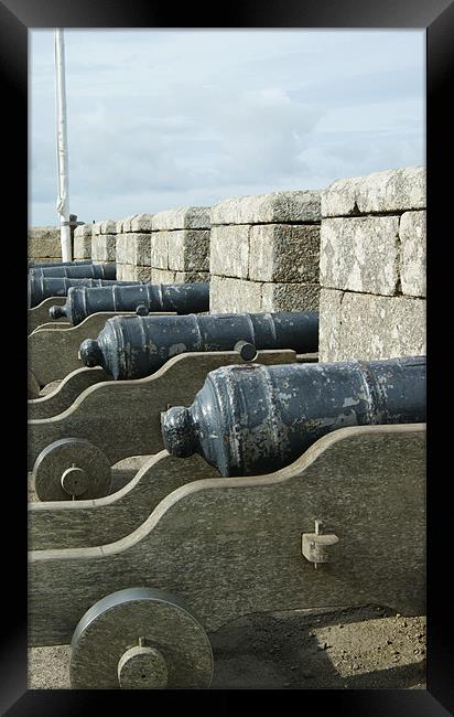 Cannon St Michaels Mount Cornwall Framed Print by Philip Needham