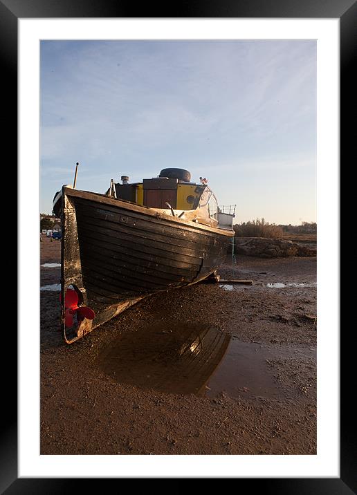 Stranded at Blakeney Framed Mounted Print by Howie Marsh