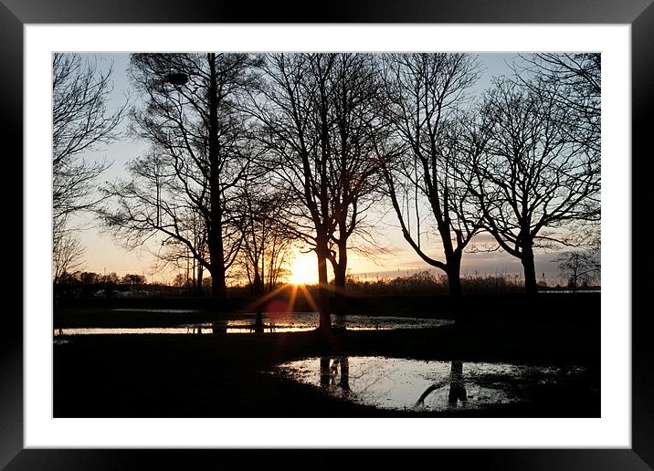 Winter Reflections Framed Mounted Print by Howie Marsh
