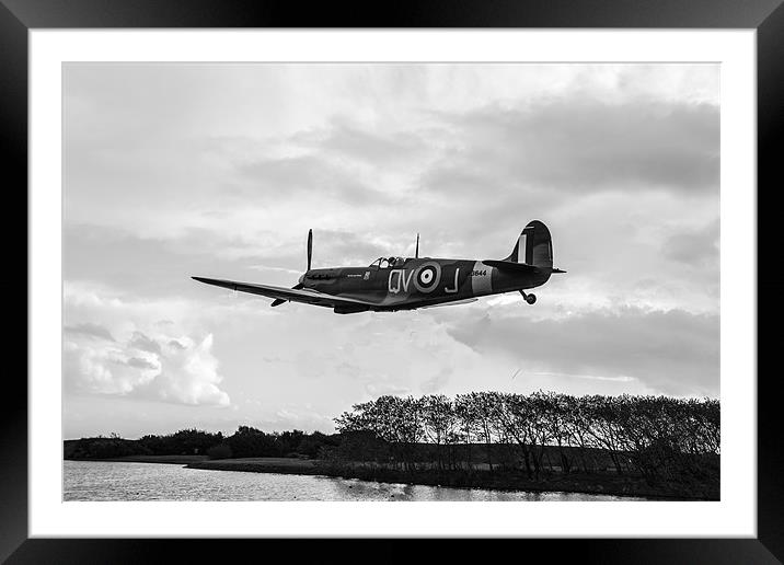 Spitfire Framed Mounted Print by Andrew Rotherham