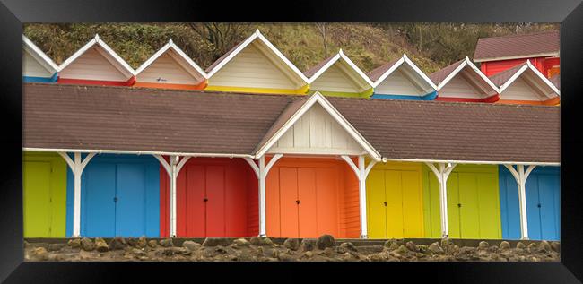 Beach Huts Framed Print by Andrew Rotherham