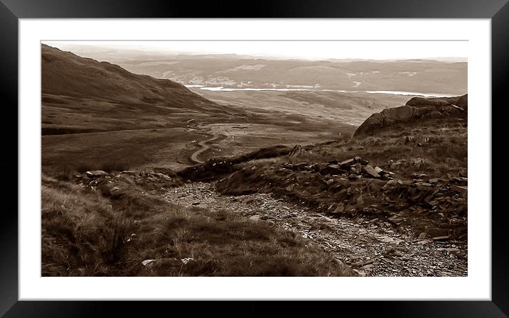 Walna Scar Road Framed Mounted Print by Andrew Rotherham