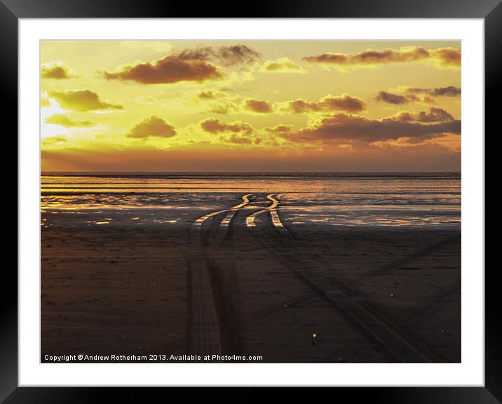 Sunset in St Annes Framed Mounted Print by Andrew Rotherham