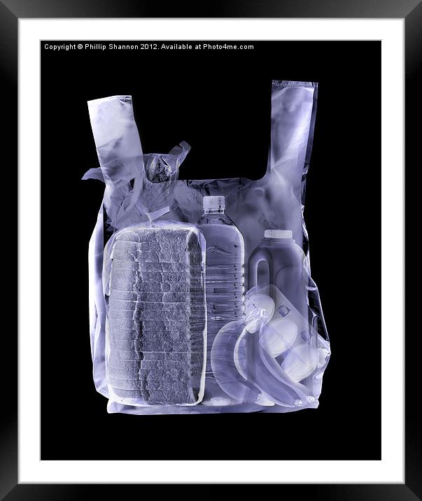 X ray shopping bag Framed Mounted Print by Phillip Shannon