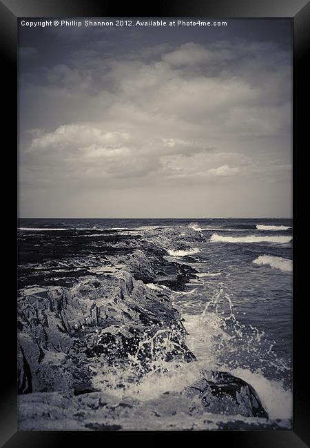 Waves crashing Framed Print by Phillip Shannon