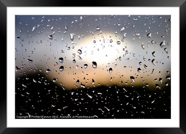Rain Drops 03 Framed Mounted Print by Phillip Shannon