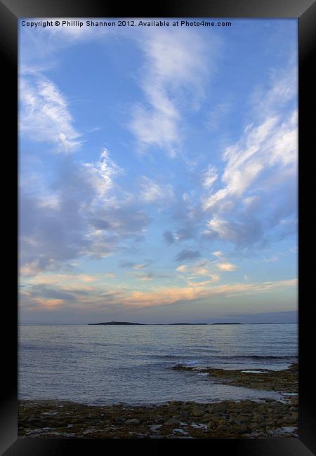 Sunset over harbour 02 Framed Print by Phillip Shannon