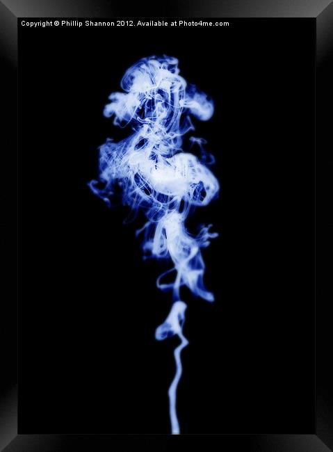 Blue Smoke Framed Print by Phillip Shannon