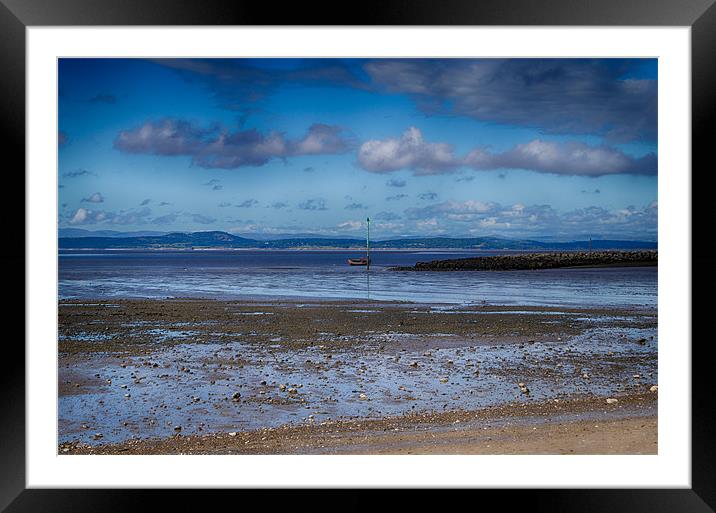 Lone Boat Morecambe Beach Framed Mounted Print by Alan Gregson