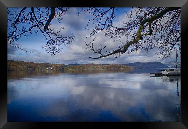 All Calm on Lake Windermere Framed Print by Alan Gregson