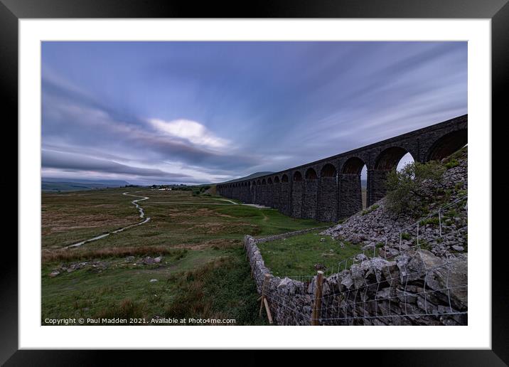 Dusk at the Ribblehead Viaduct Framed Mounted Print by Paul Madden