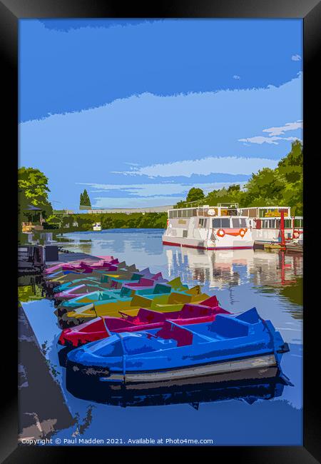Chester boats on the River Dee Framed Print by Paul Madden