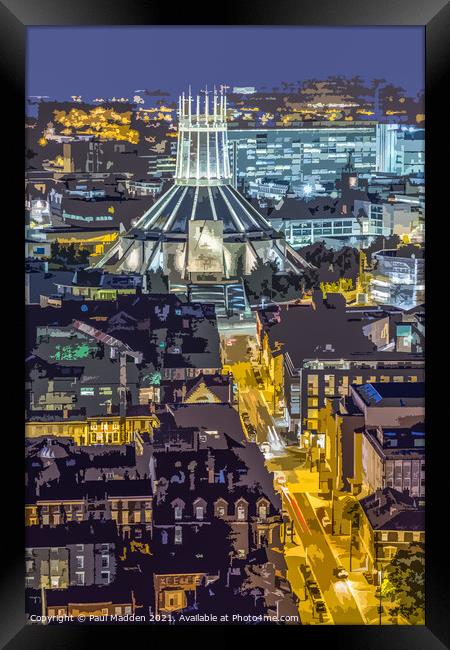 Metropolitan cathedral from the Anglican cathedral Framed Print by Paul Madden