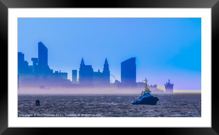 Morning on the river Mersey Framed Mounted Print by Paul Madden