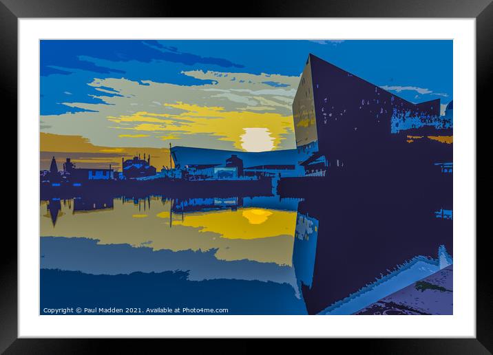 The canning dock at sunset Framed Mounted Print by Paul Madden